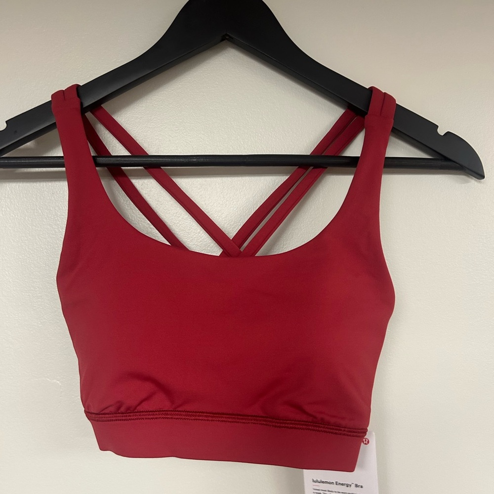 Lululemon Women's Red Longline Sports Bra